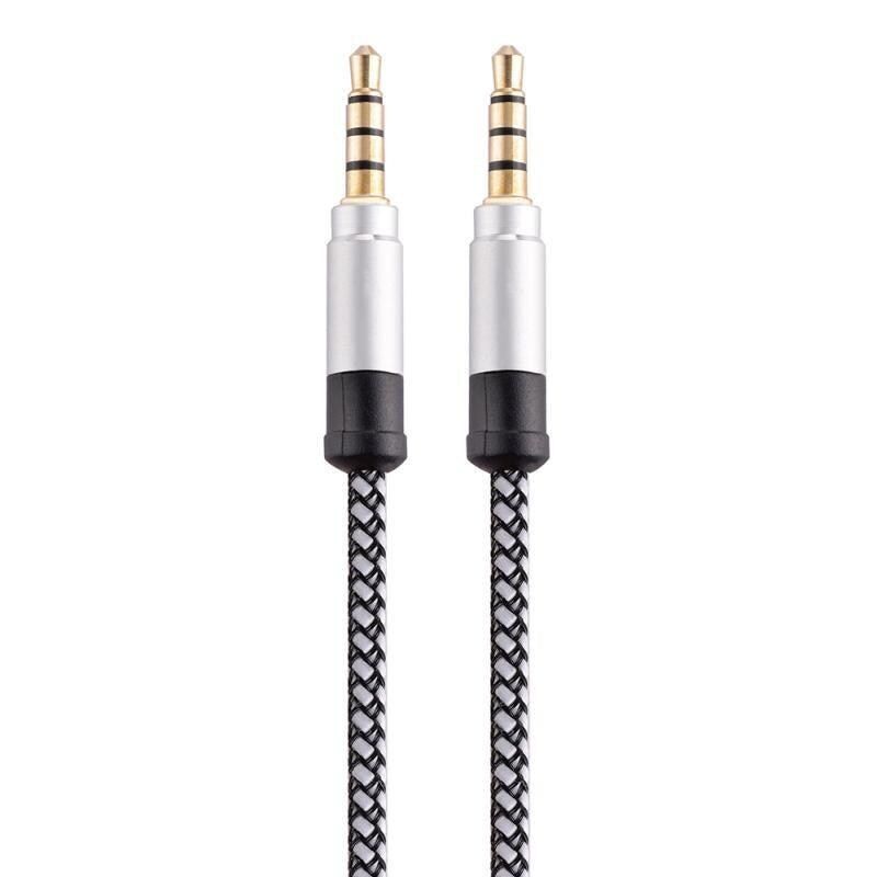 NÖRDIC lydkabel 4-benet 3,5 mm han til han 3 m sølv AUX kabel TRRS mikrofon  kabel | Elgiganten