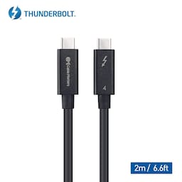 Cable Matters Intel Certified 2M Thunderbolt 4 USB C Aktiv kabel 40Gbps 100W Opladning 8K Video Kompatibel med USB 4 og Thunderbolt 3