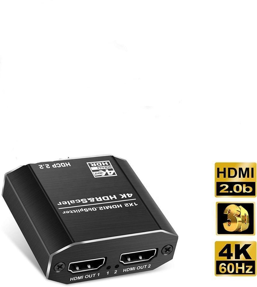 NÖRDIC HDMI Splitter 1-2 4K 60Hz HDCP2.2 18Gbps HDMI-kabler i billederne  ikke inkluderet | Elgiganten