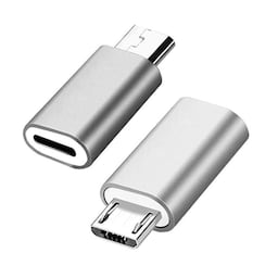 NÖRDIC Lightning til Micro USB Adapter plads grå metallic