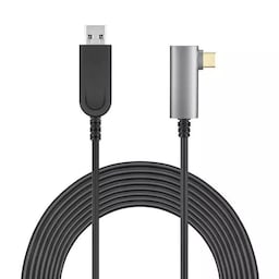 NÖRDIC aktiv AOC Fiber 10m USB-C til USB-A VR Link-kabel til Oculus Quest 2 USB3.2 Gen2 10 Gbps Super Speed ​​​​VR Link-kabel