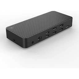 NÖRDIC DisplayLink USB-A & USB-C tredobbelte skærme Dockingstation 1 til 11 4K60Hz 2xUSB-C 3xUSB-A Mac M1 M2 Thunderbolt 3 & 4