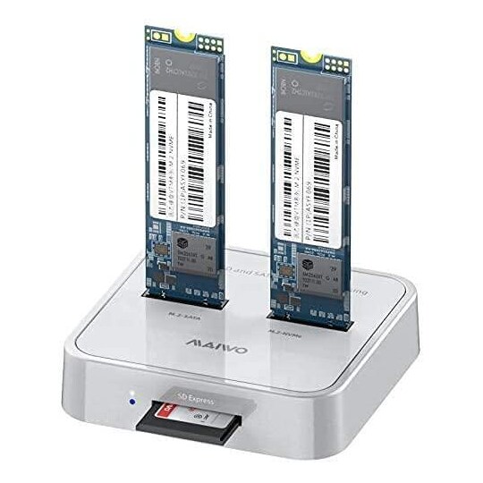 Maiwo K3016SD Docking til både SATA og NVMe M.2 SSD USB3.1 Gen 2 10Gbps med  SD-kortlæser Express | Elgiganten