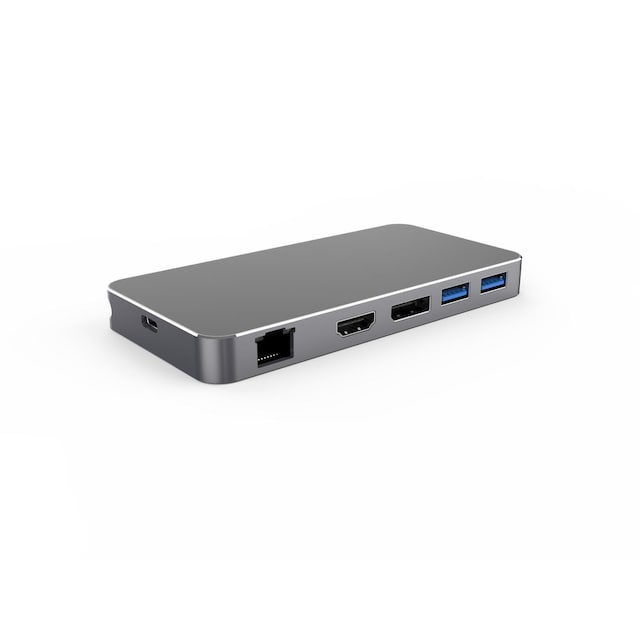 NÖRDIC 1 til 7 USB-C dockingstation til dobbeltskærme 1xHDMI 1x DP 8K30Hz 4K120Hz PD3.0 100W 2xUSB-A 1xUSB-C 1xRJ45 Giga Macbook M1 & M2