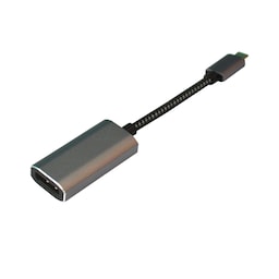 NÖRDIC USB C til DisplayPort-adapter i 4K 60Hz 21.6Gbps 3D-understøttelse og HDCP 1.4 og 2.2 10cm aluminium space Grå