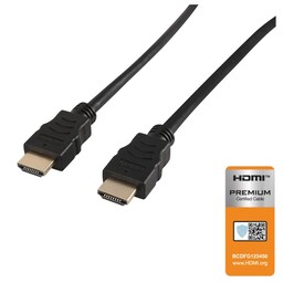 NÖRDIC 2m kabel HDMI 2.0 High Speed ​​med Ethernet 18Gbps 4Kx2K 60Hz UHD støtte til Dynamic HDR Dolby® Vision eARC Game Mode VVR Pure kobber 99,99%