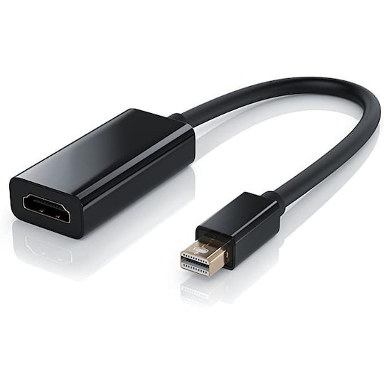 NÖRDIC Mini DisplayPort skulle HDMI-adapter 4Kx2K i 60Hz 4,96Gbps belagte stik | Elgiganten