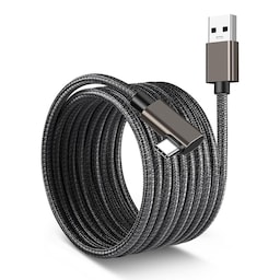 NÖRDIC VR Link-kabel 3m USB3.2 Gen USB-C til A 5Gbps 3A hurtigopladning Oculus Quest 2 Super Speed ​​​​USB