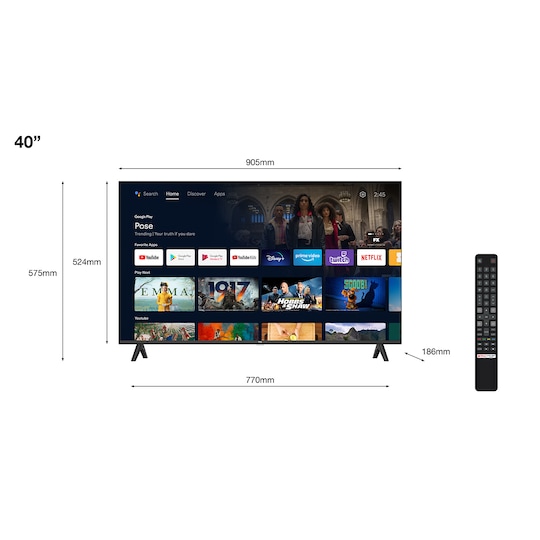 TCL 40" FHD 7900 Full HD LED Smart TV (2023)