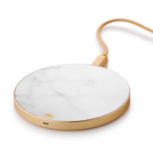 Marie Wolt trådløs oplader - White Marble/Gold