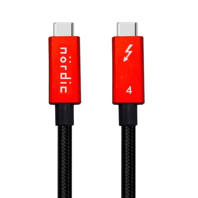 NÖRDIC 3m Thunderbolt 4 USB-C kabel 40Gbps 100W opladning 8K video kompatibel med USB 4 og Thunderbolt 3