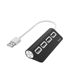 HAMA Hub USB-A 2.0 4x Porte 480 Mbit/s Sort