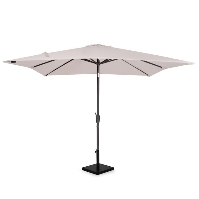 VONROC Parasol Rosolina 280x280cm Premium – Parasol sæt inkl. Beton parasolfod  - Beige - Inkl. Beskyttelsesovertræk.