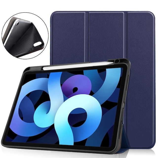 SKALO iPad Air (2020/2022) Trifold Flip Cover - Mørkeblå