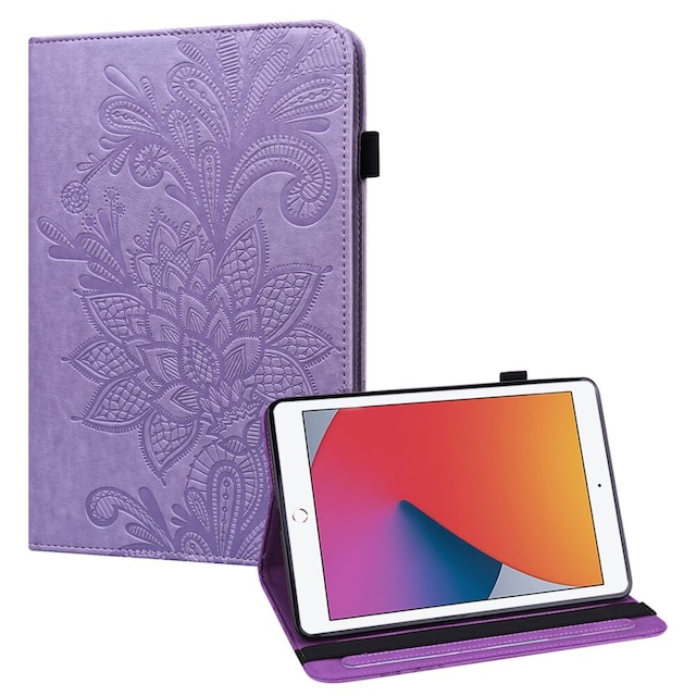 SKALO iPad 10.2 Mandala Flip Cover - Lilla