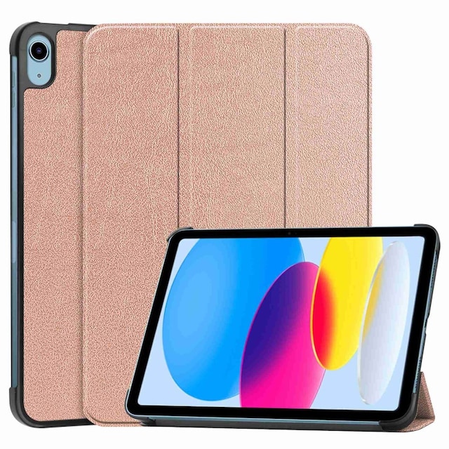 SKALO iPad 10.9 (2022) Trifold Flip Cover - Rosa guld