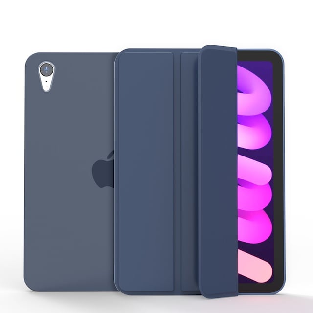SKALO iPad Mini (2021) Trifold Flip Cover - Blå
