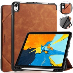 DG MING iPad Air (2020/2022) See Series Trifold Flip Cover - Brun