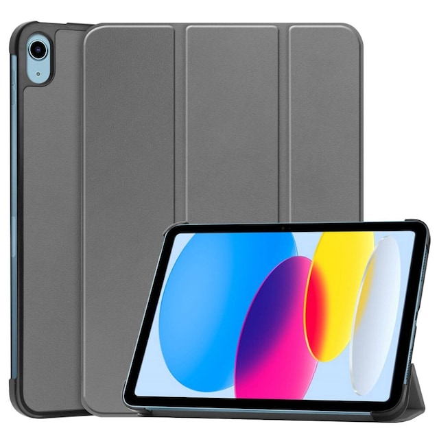 SKALO iPad 10.9 (2022) Trifold Flip Cover - Grå