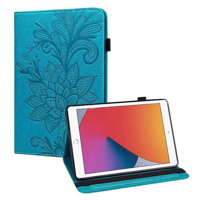 SKALO iPad 10.2 Mandala Flip Cover - Blå