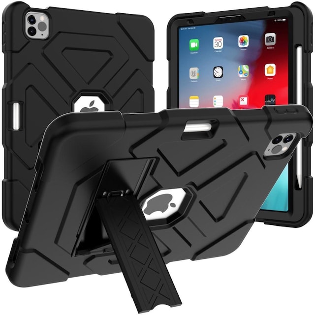 SKALO iPad Air (2020/2022) Extra Shockproof Armor Shockproof Cover - Sort