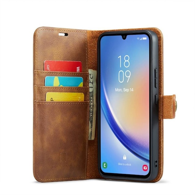 Wallet DG-Ming 2i1 Samsung Galaxy A24 4G - Brun