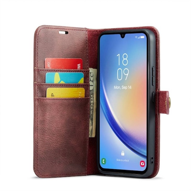 Wallet DG-Ming 2i1 Samsung Galaxy A24 4G - Rød
