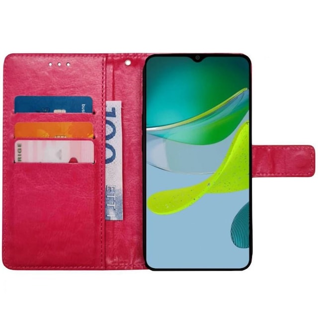Wallet cover 3-kort Motorola Moto E13 - Lyserød