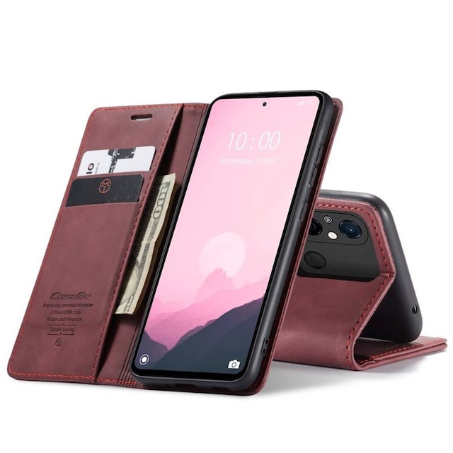 CaseMe Smart Magnet FlipCase Xiaomi Redmi 12C - Vinrød