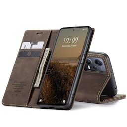 CaseMe Smart Magnet FlipCase Xiaomi Redmi Note 12 5G - Coffee