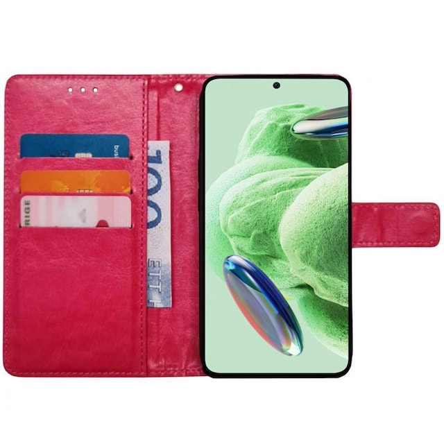 Wallet cover 3-kort Xiaomi Redmi Note 12 5G - Lyserød