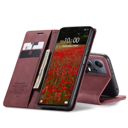 CaseMe Smart Magnet FlipCase Xiaomi Redmi Note 12 5G - Vinrød