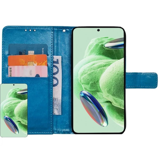 Wallet cover 3-kort Xiaomi Redmi Note 12 5G - Lyseblå