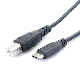 NÖRDIC USB-C 2.0 til USB 2.0 B datakabel 2m USB printerkabel