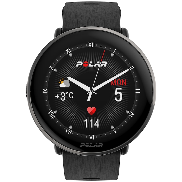 Polar Ignite 3 Titanium sportur S-L (sort)