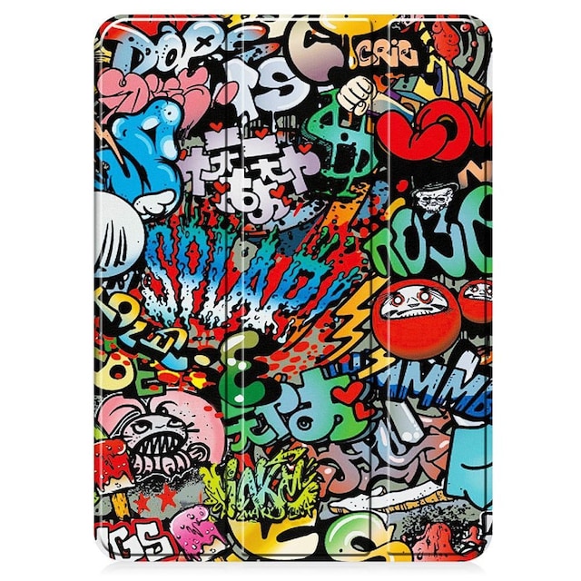 Til OnePlus Pad Trifold Stand Tabletcover-etui - Graffiti