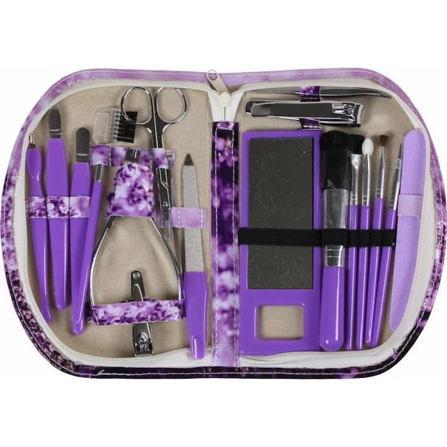 Wellys 18 Pieces Manicure Set, Purple