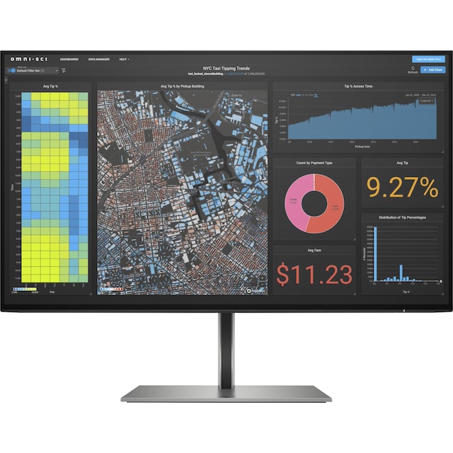 HP Z24f G3 23.8" Fuld HD PC-skærm (Sølv)