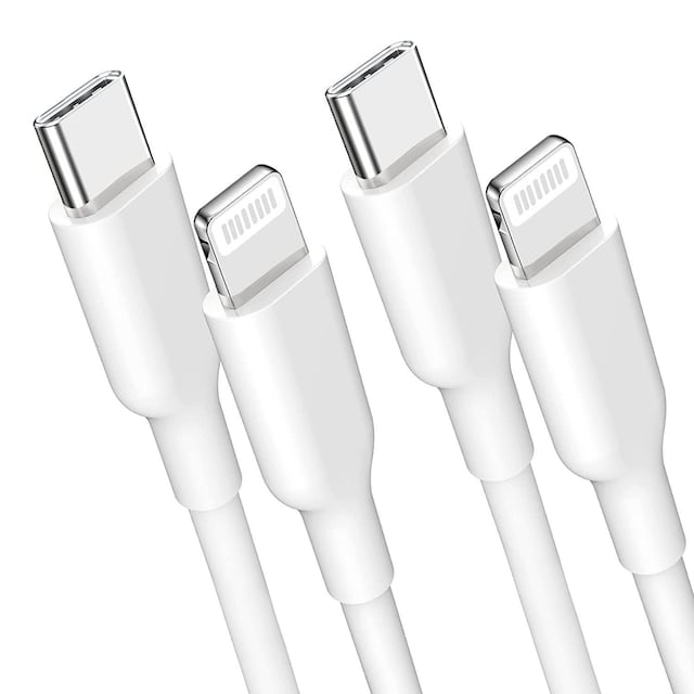 NÖRDIC Non MFI Lightning til USB C-kabel til Iphone, Ipad og Ipod hvid 3m