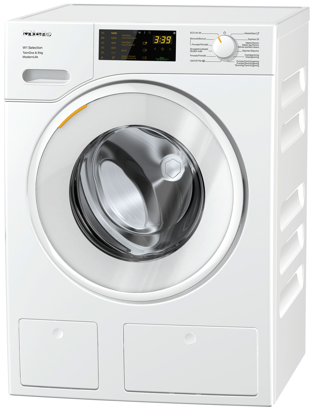 Oplev enestående tøjpleje med Miele WSD663 WCS. Automatisk dosering og  ekstra skånsom vask sikrer et strålende resultat.