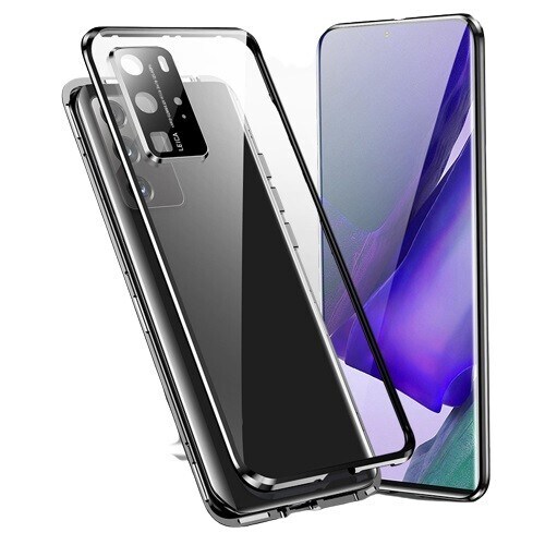 Magnetisk dobbeltsidet hærdet glas telefontaske til Samsung S22 Sort |  Elgiganten