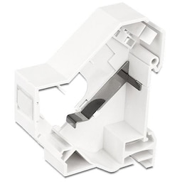 DeLOCK Keystone Mounting for DIN rail, shielded, white