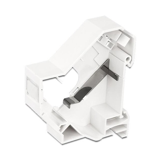 DeLOCK Keystone Mounting for DIN rail, shielded, white