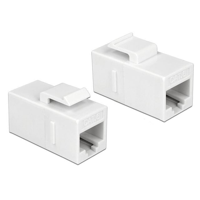 DeLock 86379 Keystone Module RJ45 jack to RJ45 jack Cat.6 UTP white