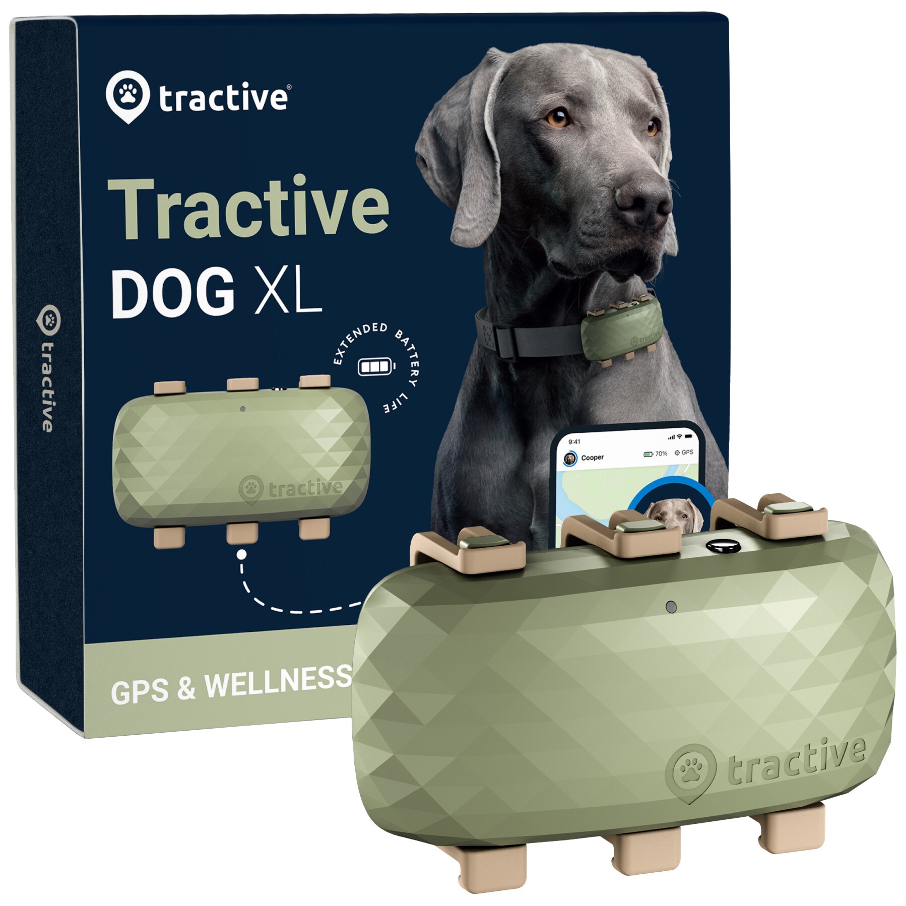 Tractive Dog XL GPS-tracker (grøn) | Elgiganten