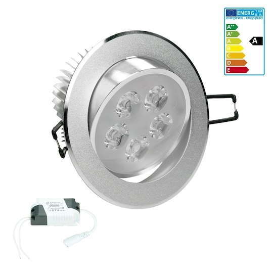 6 X LED forsænket lys Indbygningsarmatur Loftslampe Væglampe Spot 5W varm  hvid | Elgiganten