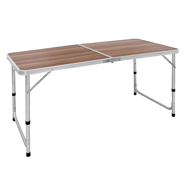 Camping Klapbord havebord klapbord bord 120 cm aluminium træ indretning