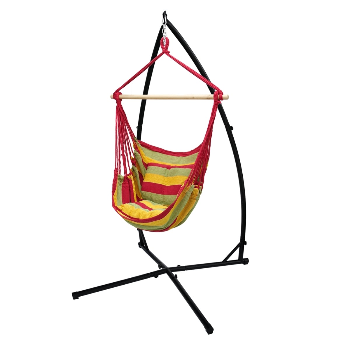 Hængende stol hængende stol hængende swing rød / gul / orange + hængekøje  stol | Elgiganten