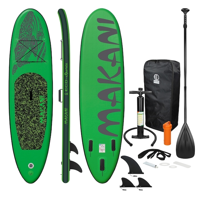 Surfbræt Stand Up Paddle SUP bord Makani padle bord oppustelig grøn 320cm