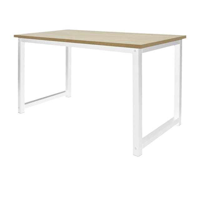 ML-Design skrivebord computer skrivebord 120x60x74,5 cm træ eg og hvid med